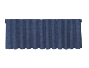 Gardinkappa SOHO, enfärgad melerad i denimblått