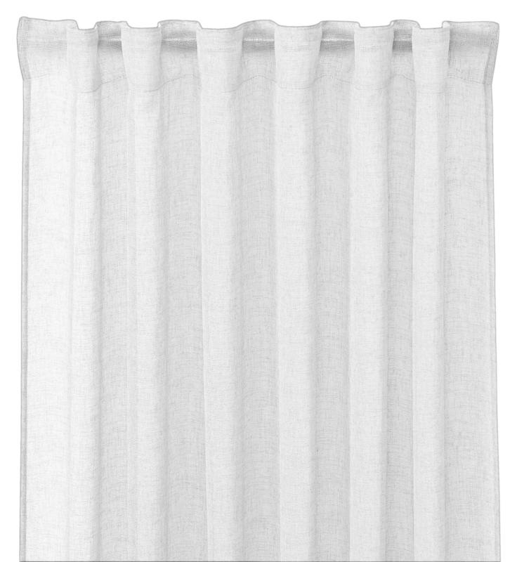 Gardinlängd SOHO, enfärgad med melerat tyg i vitt