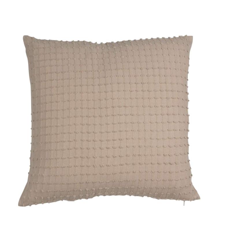 Enfärgat kuddfodral med diskret mönster beige