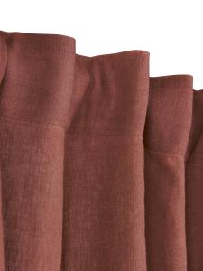 Gardinlängd JULIE, 2 st 145x280cm, enfärgad multibandslängd, tegel