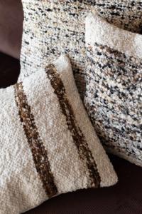 Kuddfodral CALI stl. 50X50 cm, offwhite med bruna ränder