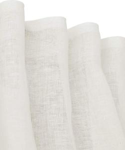 Multibandslängd Sophie, enfärgad gardin i tunnare tvättad och tumlad linne, Offwhite, Stl: 2x145x280cm