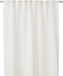 Multibandslängd Sophie, enfärgad gardin i tunnare tvättad och tumlad linne, Offwhite, Stl: 2x145x280cm