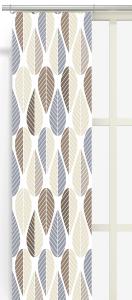 Panelgardin Blader, grafiskt retro mönster Stl. 2st 43x240 Blålila och Brun