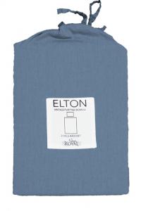 Örngott ELTON, enfärgat vintage tvättat örngott med jeans söm i denimblå