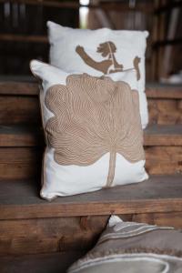 Kuddfodral Adora, grafiskt mönster, Stl. 48X48 cm, offwhite, beige