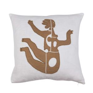 Kuddfodral Adora, grafiskt mönster, Stl. 48X48 cm, offwhite, beige