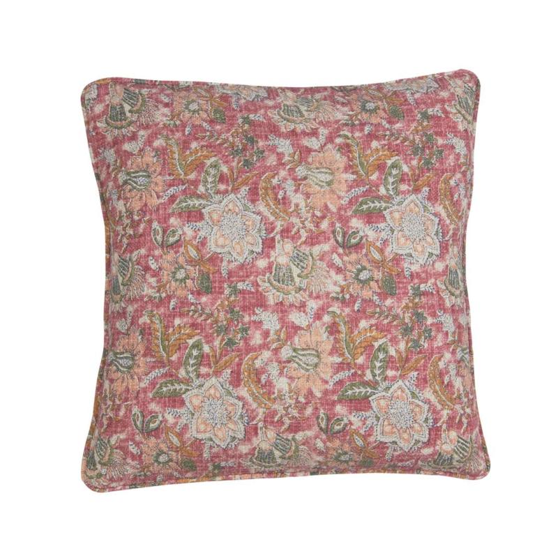 Kuddfodral Nellie, paisley inspirerat mönster Stl. 48X48 cm, rosa
