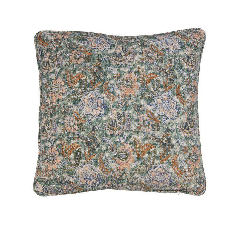 Kuddfodral Nellie, paisley inspirerat mönster Stl. 48X48 cm, grön