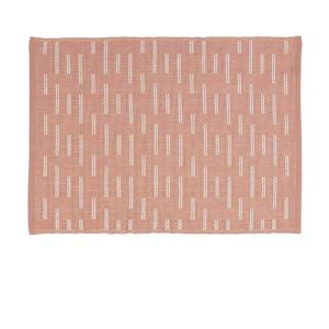 Bordstablett, tallriksunderlägg Leia, oregelbunden randning, Stl. 35X45 cm, rosa