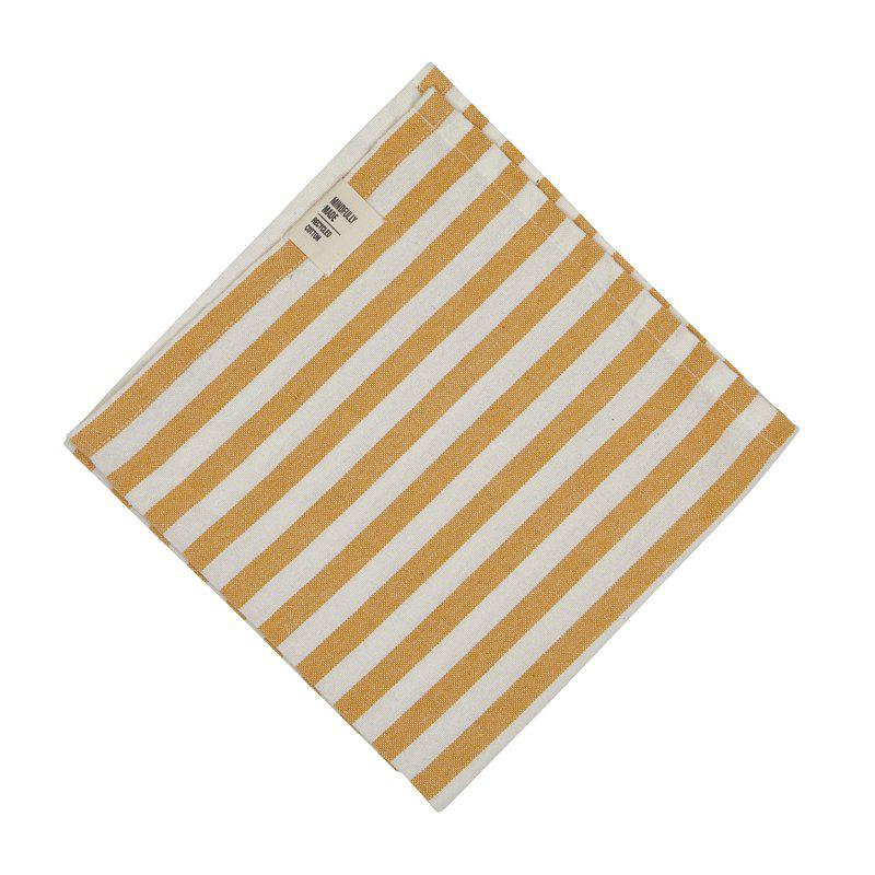 Servett eller liten duk SVEA,  klassiskt randig i gult