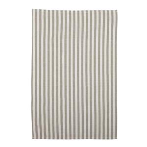 Kökshandduk Svea, klassiskt randig handduk i lindblomsgrön och offwhite