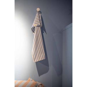 Kökshandduk Svea, klassiskt randig handduk i ljusblått