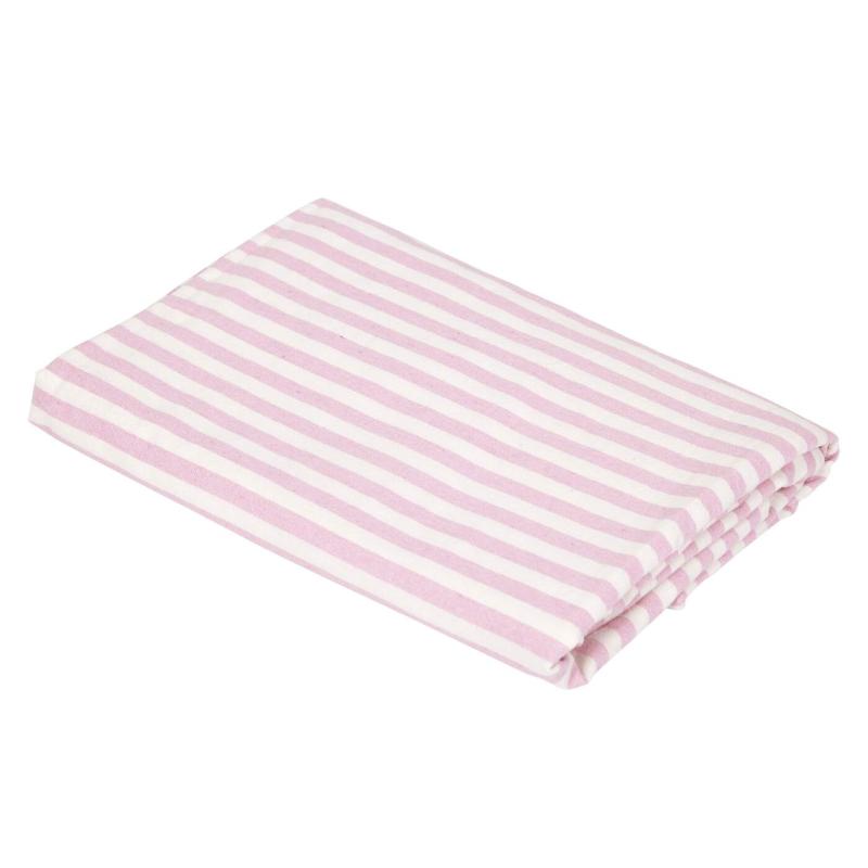 Duk SVEA extra lång, klassiskt randig stor duk i rosa och offwhite