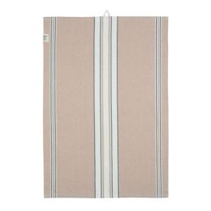 Kökshandduk Bodil, smala och breda ränder, Stl. 50X70 cm, sand