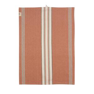 Kökshandduk Bodil, smala och breda ränder, Stl. 50X70 cm, peach