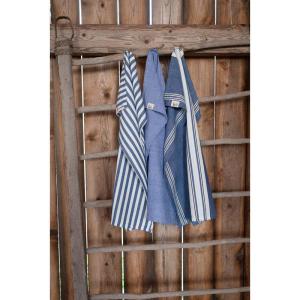 Kökshandduk Bodil, smala och breda ränder, Stl. 50X70 cm, denim