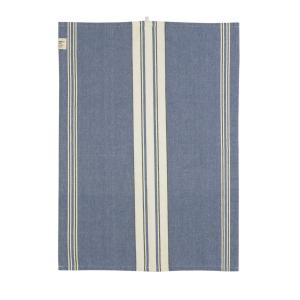 Kökshandduk Bodil, smala och breda ränder, Stl. 50X70 cm, denim
