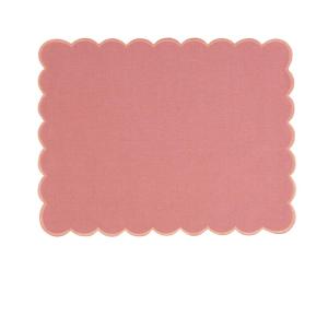 Bordstablett Malin, enfärgad med vågig kant och langettsöm, Stl. 35X45 cm, rosa