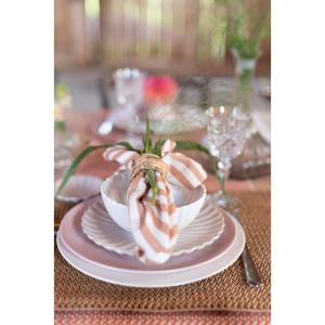 Servett eller liten duk, Svea, klassiskt randig Stl. 45X45 cm, peach