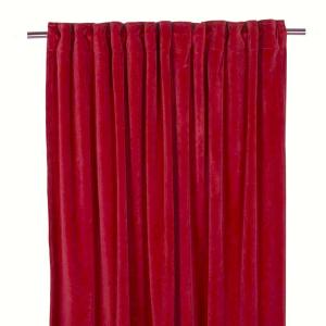 Gardin ESTHER, enfärgad i sammet med lyster, röd