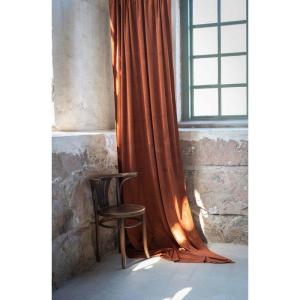 Gardin ESTHER, enfärgad i sammet med lyster, rost