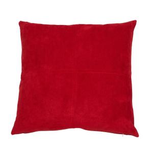 Kuddfodral MOCKI, enfärgad i konstgjord mocka i rött