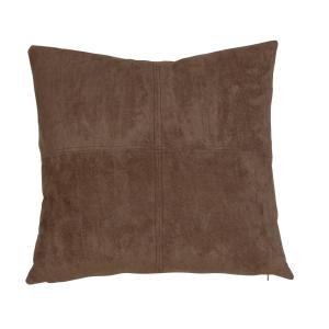 Kuddfodral MOCKI, enfärgad i konstgjord mocka i nougat färg