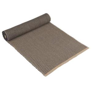 Löpare JAMIE, vävd enfärgad vändbar bordslöpare i svart