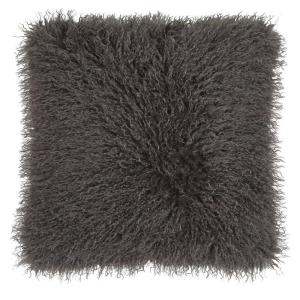 Kuddfodral Curly i pälsimitation i grått