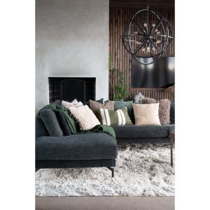 Kuddfodral FENIX med fjäderliknande tuffsigt tyg på framsidan i sandfärg