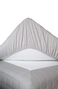 Dra-på-lakan i enfärgad bomull i fyra storlekar, trådtäthet 144 i linnefärg