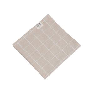 Tygservett, liten duk Axel med vävda rutor i antikvitt och beige