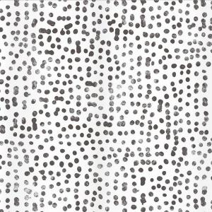 Duschdraperi DOT, svarta prickar i ett virrvarr på vit botten