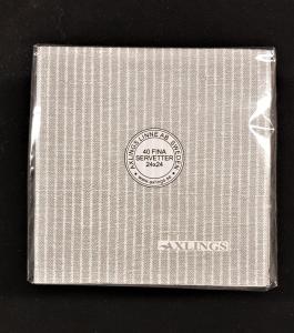 Kaffeservett KRITSTRECK, 24x24cm, ljusgrå