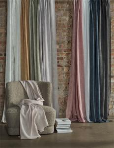 Gardinlängd BRUCE, enfärgad, blå