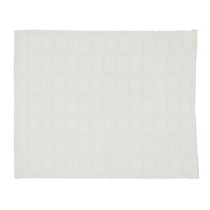 Bordstablett, tallriksunderlägg BIRK, enfärgad med mönstervävda rutor i offwhite