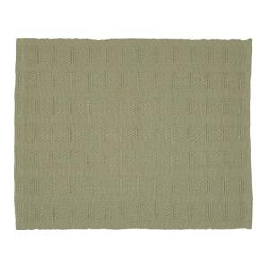 Bordstablett, tallriksunderlägg BIRK, enfärgad med mönstervävda rutor i grönt