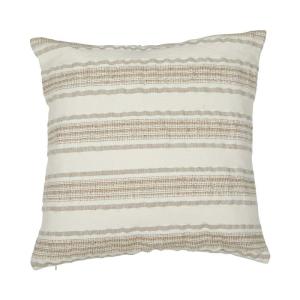 Kuddfodral ATLE, randig i jute och bomull