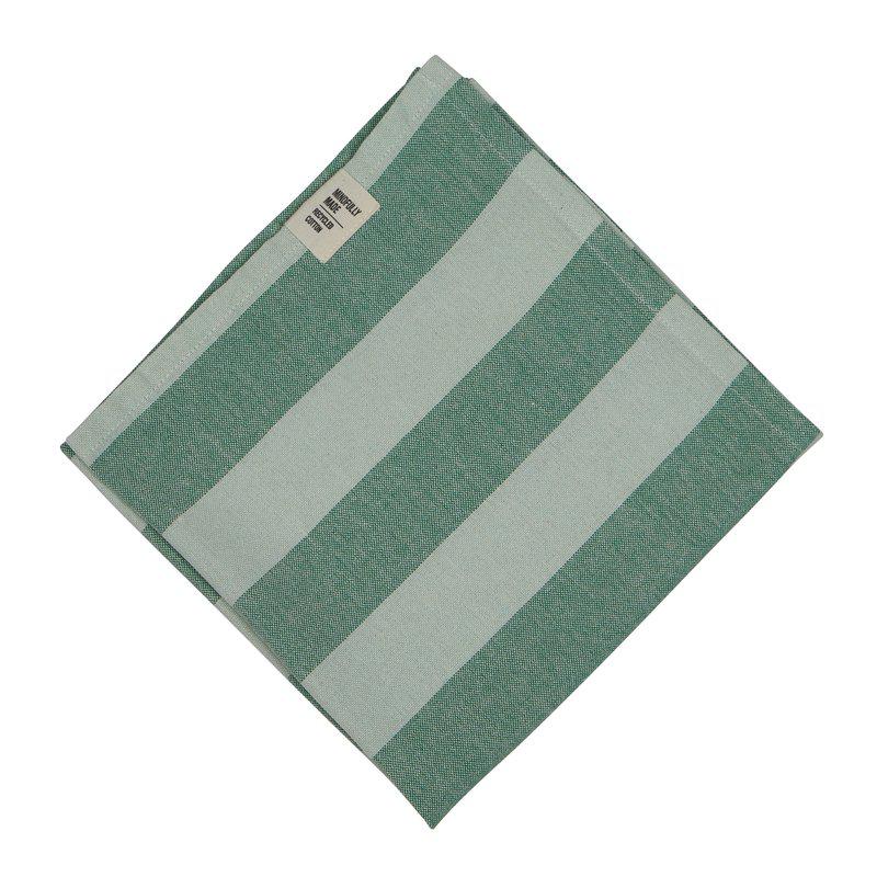 Tygservett eller liten duk AMALIA, bredrandig i ljusgrön och grön