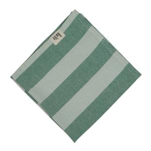 Tygservett eller liten duk AMALIA, bredrandig i ljusgrön och grön