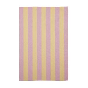 Kökshandduk AMALIA, bredrandig i gult och rosa