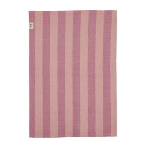 Kökshandduk AMALIA, bredrandig i ljusrosa och rosa