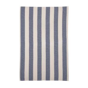 Kökshandduk AMALIA, bredrandig i marinblått och offwhite