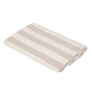 Duk AMALIA, extra lång, bredrandig i linnefärg och offwhite