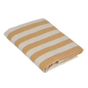 Duk AMALIA, extra lång, bredrandig i gul och offwhite