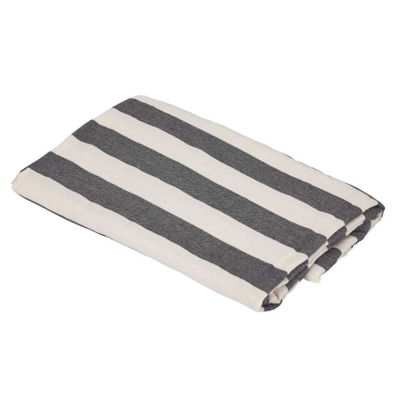 Duk AMALIA, extra lång, bredrandig i svart och offwhite