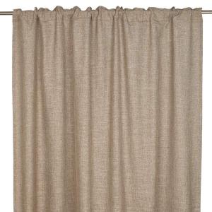 Gardin RIO, enfärgad med struktur i tyget i brunt