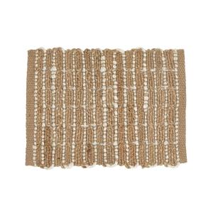 Bordstablett, tallriksunderlägg TAGE i jute med invävd rand i offwhite