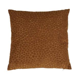Kuddfodral LEON med jacquardvävt leopardmönster i skimrande cognacsfärg